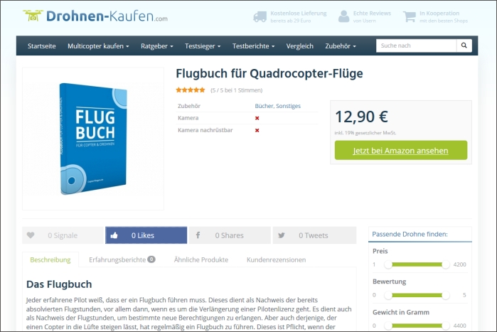 Screenshot von Copter-Kaufen.com